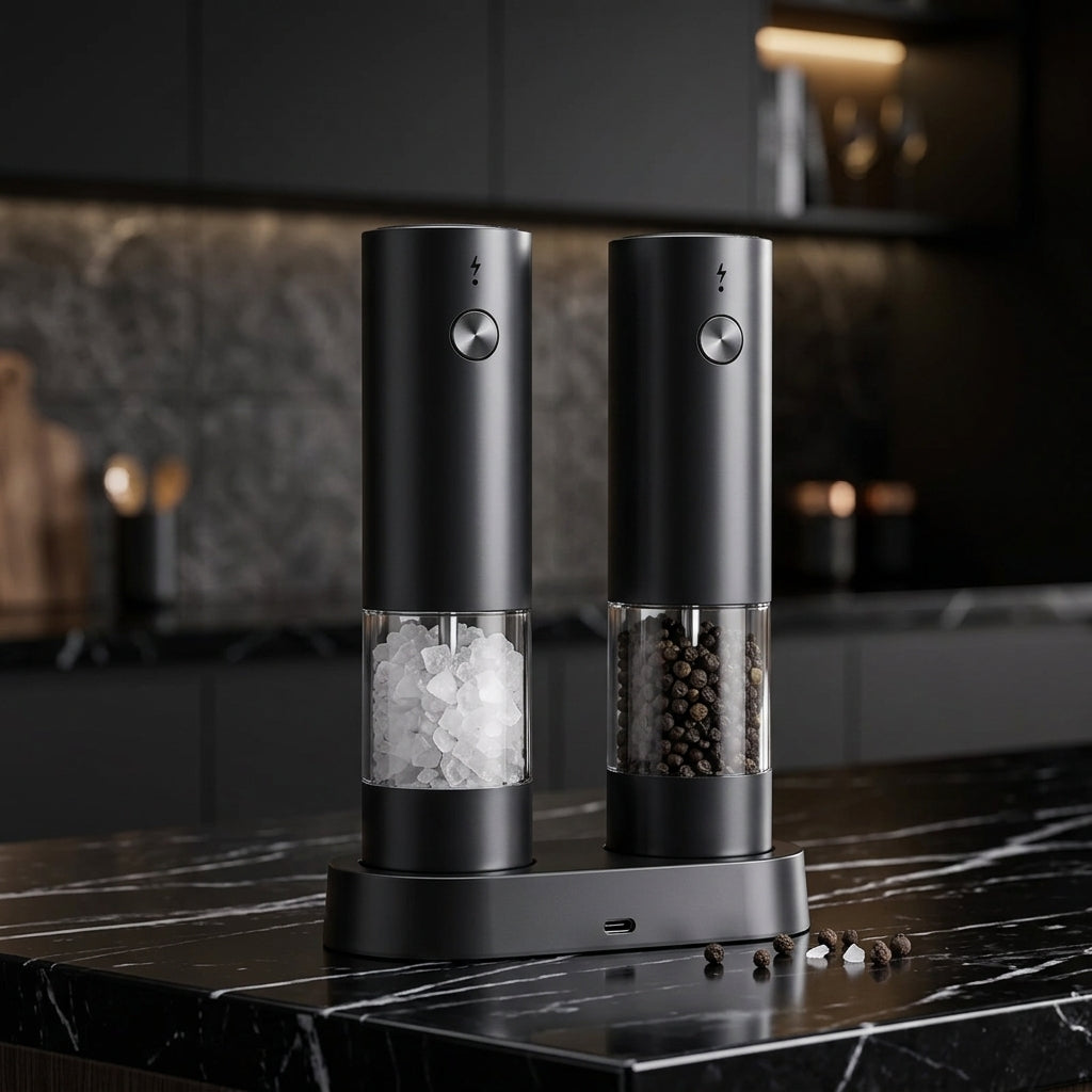 Electric Salt & Pepper Grinder Set | USB-C Rechargeable