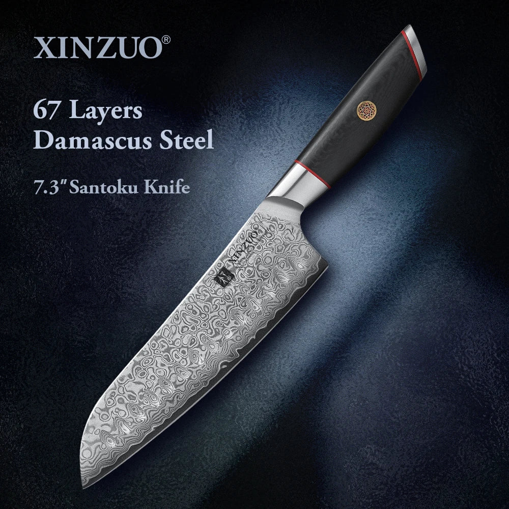 XINZUO 7.3'' Japanese Style Santoku Knife | Artisan Knife