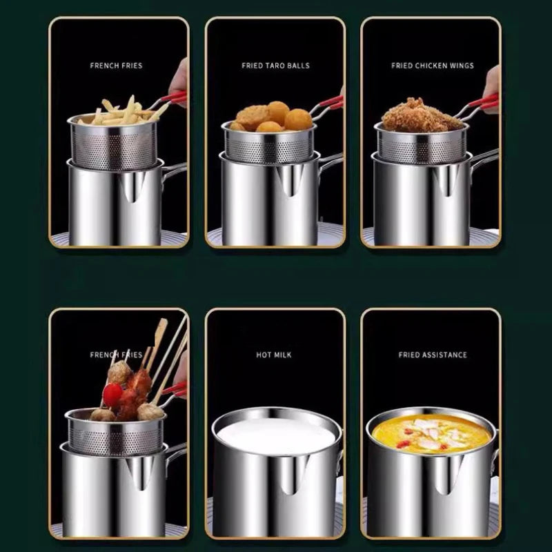 Chef-Grade Deep Fry Set | 304 Stainless Steele