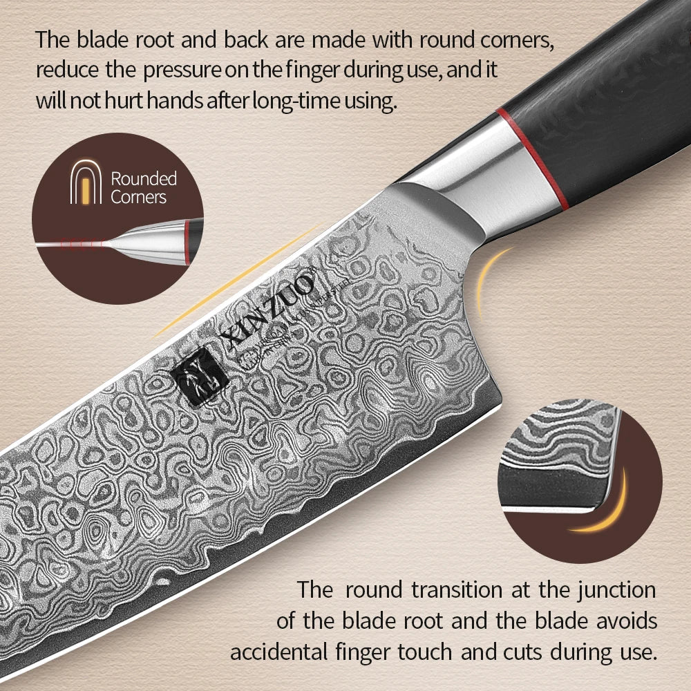 XINZUO 7.3'' Japanese Style Santoku Knife | Artisan Knife