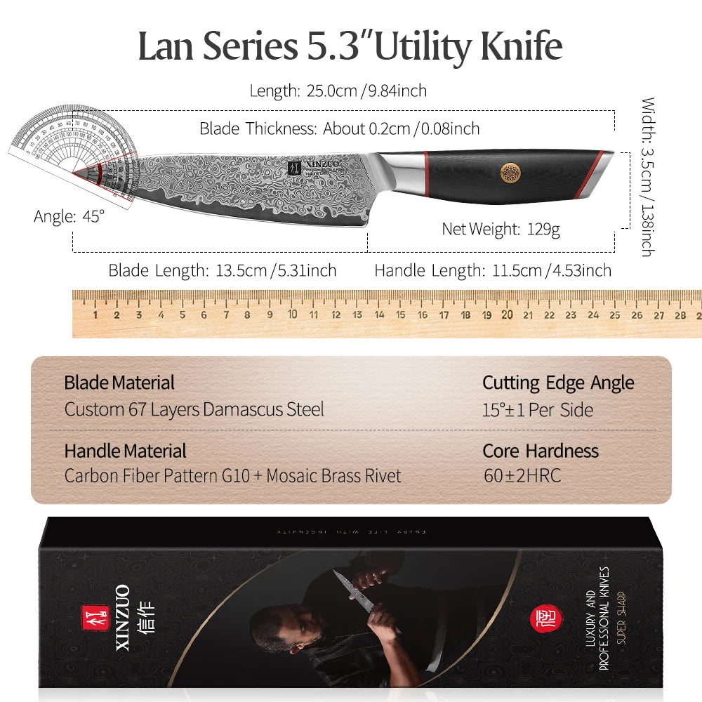 XINZUO 5.3" Utility Knife | Artisan Knife